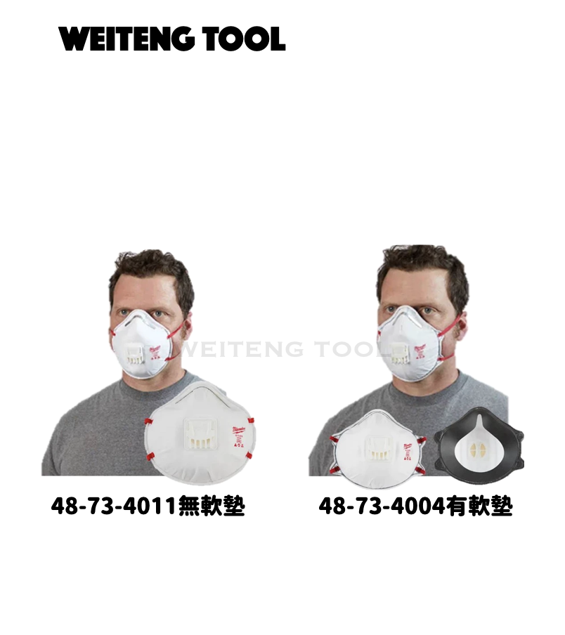 美沃奇 48-73-4011/48-73-4004 N95帶閥防塵口罩 無軟墊/有軟墊