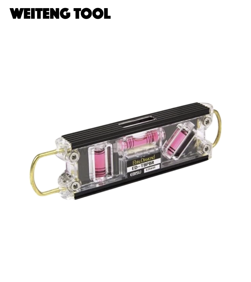 日本 EBISU ED-TBPBR 雙吊掛水平尺(粉紅3泡)