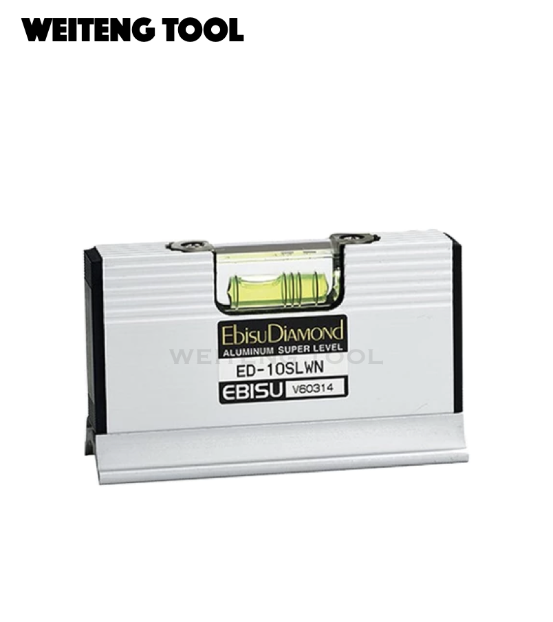 日本 EBISU ED-10SLWN 排水流向無磁圓弧底座水平尺 上氣泡放大版3勾配