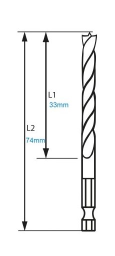 BOSCH博世 HSS 1/4"六角柄三尖木工鑽尾