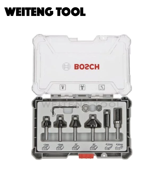 BOSCH博世 木工修邊刀6件套裝組