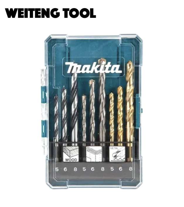 牧田 D-71962 直柄鑽頭9支套裝組