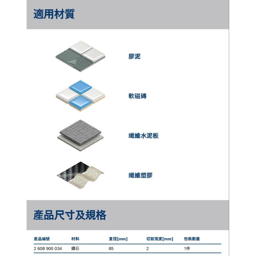 BOSCH博世 2608900034 ACZ 85 RD4磨切片