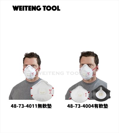 美沃奇 48-73-4011/48-73-4004 N95帶閥防塵口罩 無軟墊/有軟墊