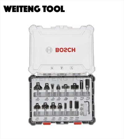 BOSCH博世 木工修邊刀15件套裝組